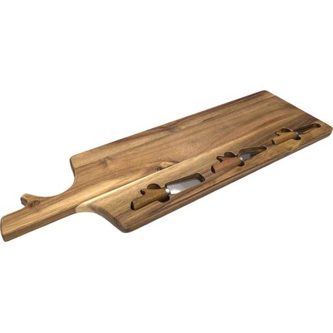 Planche à Fromage Avec 3 Couteaux "Bistrot" 65cm Naturel (1/5)