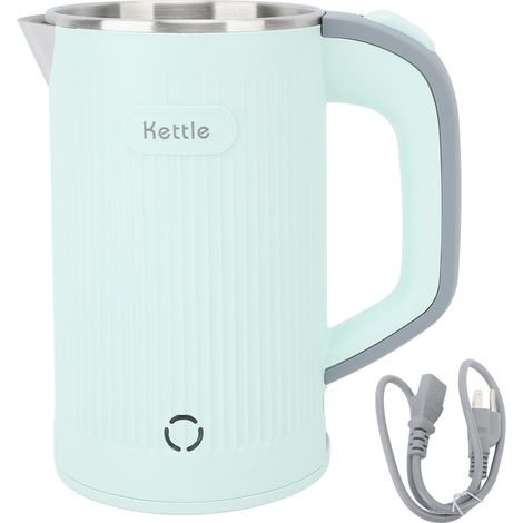 Bouilloire électrique en acier inoxydable, arrêt automatique, protection contre l'ébullition à sec, pour voyage, 800ml, vert clair, prise US 110V 60Hz (1/5)