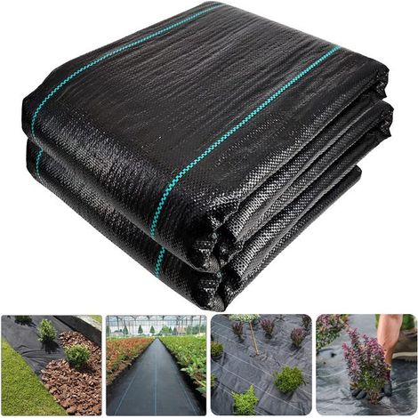 royaluxe - Toile de Paillage Contre les Mauvaises Herbes 10Mx2M, Contre les Mauvaises Herbes, Perméable à l'Eau, Anti-UV, Anti Repousse, Bâche de Paillage (1/5)