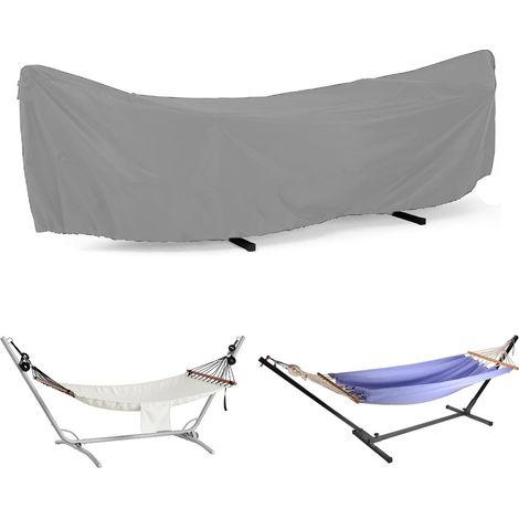 Housse de hamac en polyester imperméable pour support de hamac de 3,35 à 3,66 m (11 à 12 pieds), gris (1/5)