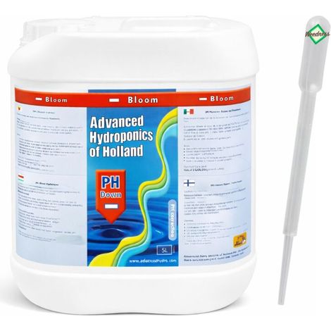 Advanced Hydroponics pH Minus Blüte 5 Liter pH Senker Nährlösung Wasserpflege (1/4)