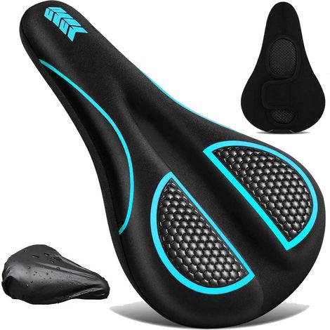 Vélo Selle Housse,Housse de Siège de Vélo en Gel,Silicone Coussin de Selle pour Vélo,Fait de Silicone et Éponge,Respirant,pour VTT de Montagne,Vélo de Route,pour Hommes et Femmes (1/5)