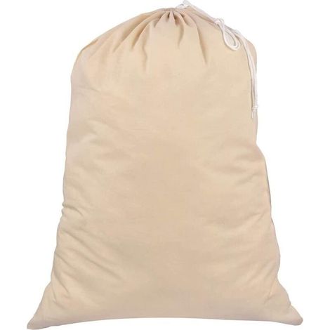 Blanc cassé (2 pièces) 1 très grand sac à linge très résistant,55 cm x 45 cm