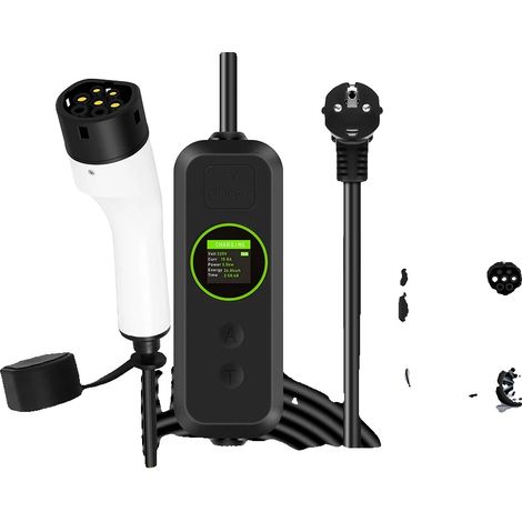 Chargeur Portable EV, Longueur 5m, Puissance 3.5kW, Courant 8/10/13/16A, Étanche IP65, Certification CE (1/5)