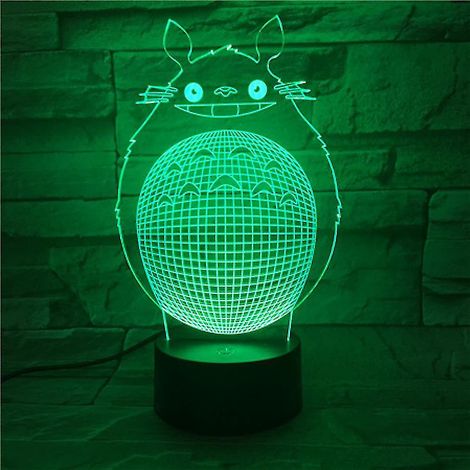 Lampe de table LED 3D Totoro USB, veilleuse d'ambiance.