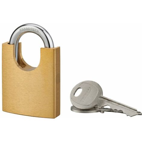 Cadenas Shoulder à clé, laiton, extérieur, 50mm, 2 clés - (1/2)