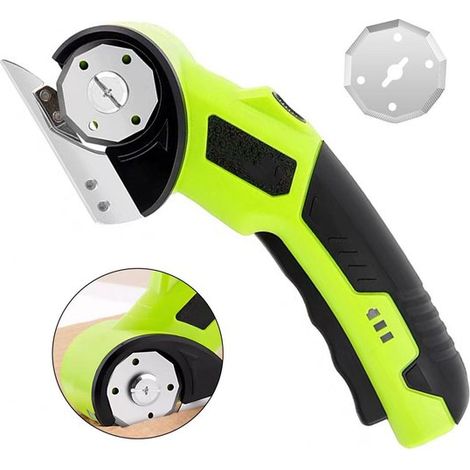 Coupe-carton électrique – Rotatif sans fil – Cuir, PVC, moquette, carton – Batterie – Polyvalent (1/5)
