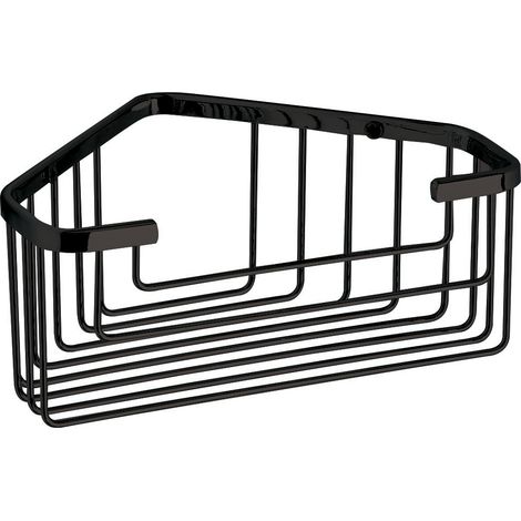 Portasapone angolare doccia inox nero opaco