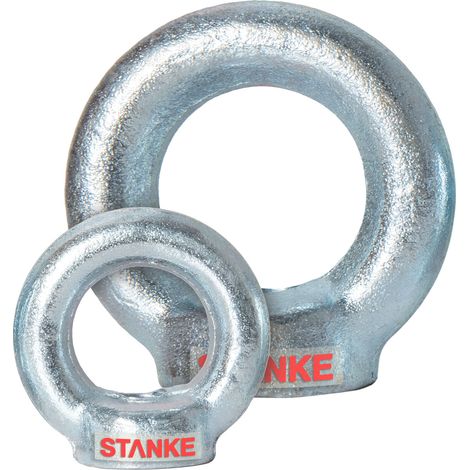 Seilwerk STANKE 25x Ringmutter M12 Ringsmutter 12 mm Öse Mutter Auge verzinkt