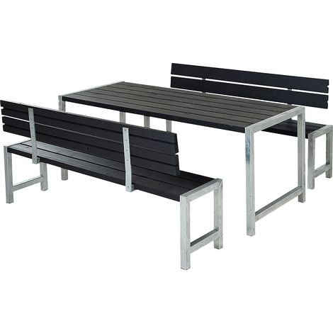 FRANKEL kaiserkraft, Ensemble table et bancs, bois de conifères (1/2)