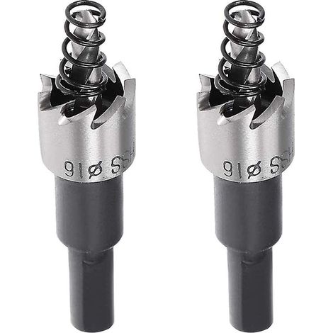 2 pièces 16 mm HSS foret scie cloche, kit de scie cloche HSS, jeu de forets de scie cloch-INHHUB (1/3)
