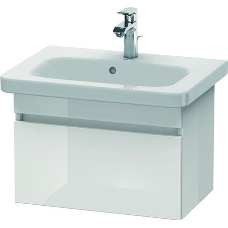 Duravit Waschtischunterbau DURASTYLE 368x580x398mm eiche schwarz / weiß matt (1/4)