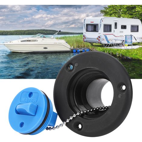 Couvercle de Trappe Noir pour Réservoir Eau - Camping-Car, Caravane, Bateau