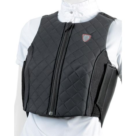 Gillet salvaschiena imbottitura integrale per bambino Omologato EN1621 Level 2: L, nero