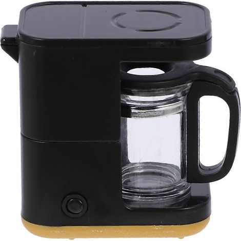 Mini machine à café, modèle d'appareil électroménager, adorable petite cafetière décorative-3.8X3.7X2.4CM-Black (1/3)