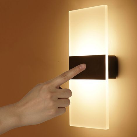 Schwarze Hotel-Wandleuchte, LED-Innenwandleuchte, kabellose Akku-Wandleuchte, USB wiederaufladbar, Touch-Steuerung, 3 Helligkeitsstufen, Korridor, Gang, 3000 K (1/5)