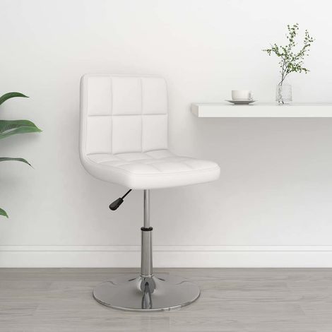 vidaXL Taburete de cocina cuero sintético blanco (1/5)