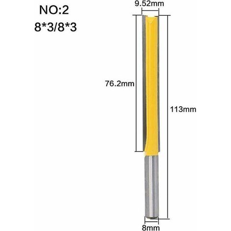 Holzfräser, extra lang, gerader Fräser – 76,2 mm (1/5)