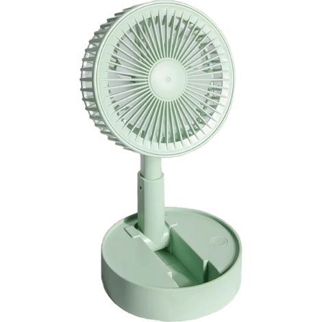 Ventilateur De Bureau Portable - 3 Vitesses - Silencieux - Rechargeable Par USB - Pliable - Batterie Intégrée - 1 Pièce (1/5)
