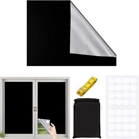 Store Occultant sans Perçage 100x145cm - Tissu Isolant pour Fenêtre de Toit - Protection Solaire Portable pour Chambre de Bébé (1/5)