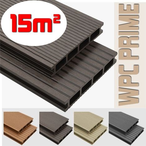Listoni WPC 15m² per pavimentazione decking colore Coffee listone 140x2200mm spessore 25mm (1/5)