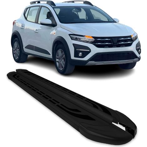 Marchepieds Latéraux pour Dacia Sandero Stepway 2021-2025 Aluminium Noir (1/5)