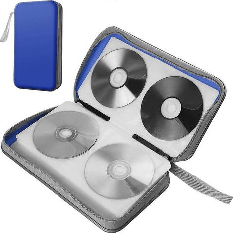 Pochette pour 80 CD/DVD/Blu-ray, rangement compact et peu encombrant (1/4)