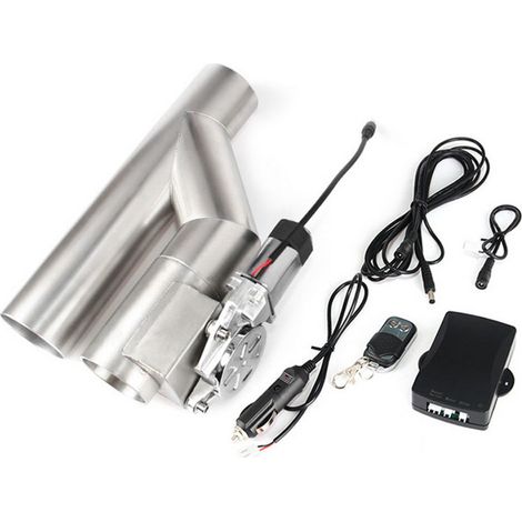 Tuyau d'échappement électrique de Voiture, 2.5in 63 mm Kit à télécommande de Valve de Commande de Tuyau de Descente d'échappement Échappement en Acier Inoxydable (1/5)