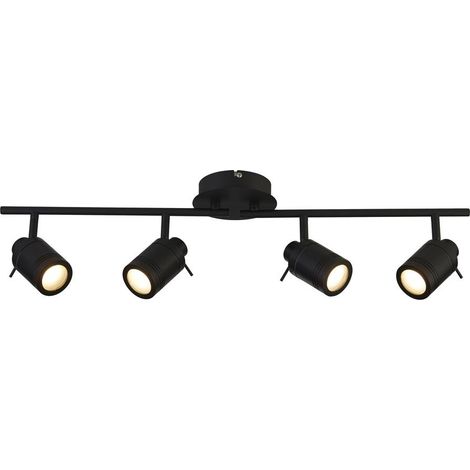 Searchlight Samson Spot de salle de bain à 4 lumières IP44 SplitBar, noir mat IP44 (1/3)