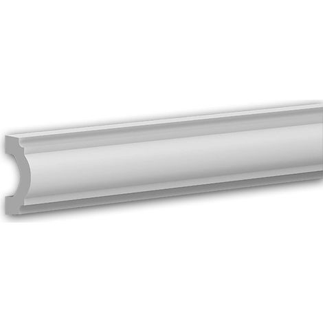 Moldura para pared Profhome 651389 Friso Moldura decorativa pared estilo Neoclasicismo blanco 2 m