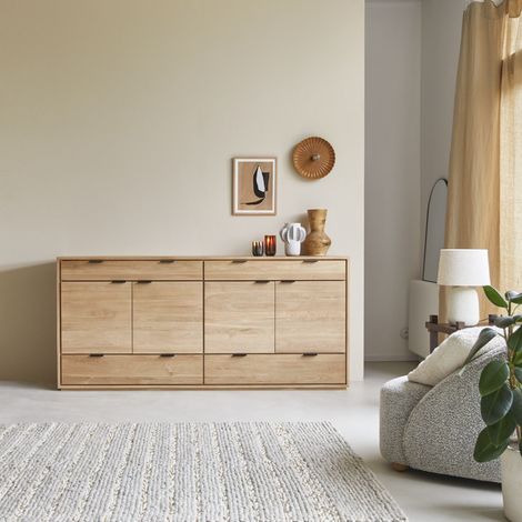 Tikamoon Senson Buffet bas en chêne H 92 cm × L 200 cm × P 44.5 cm (1/5)