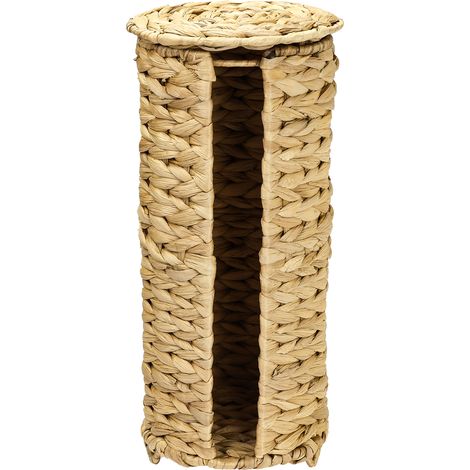 HMF Toilettenpapier Aufbewahrung geflochten aus nachhaltiger Wasserhyazinthe 3 WC Rollen 37 x 17 cm (1/5)