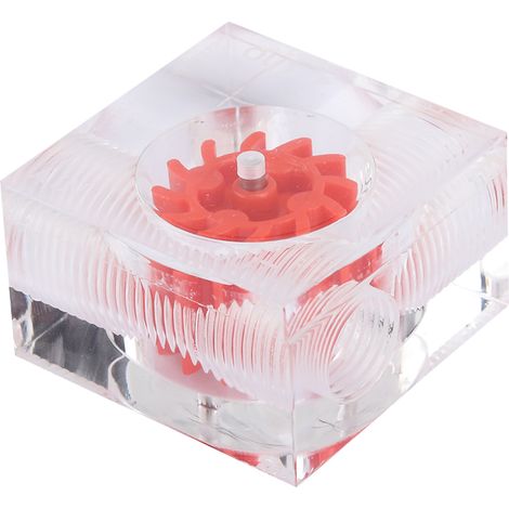 Indicateur de débit pour refroidissement liquide en acrylique, filetage G1/4", accessoires informatiques LSJ PM3 (rouge) (1/5)