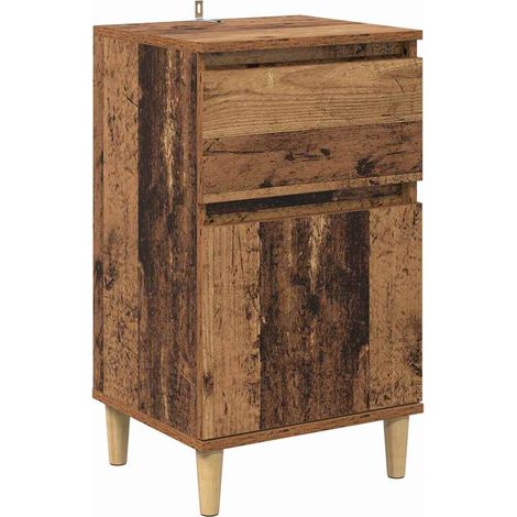 Cabinet de chevet Bois ancien 40 x 35 x 70 cm Bois d'ingénierie