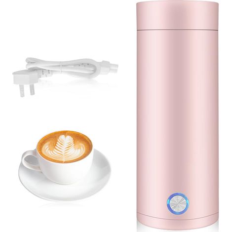 Mini Bouilloire Electrique de Voyage, 450 ml Bouilloire de voyage portable, bouilloire électrique de voyage en acier inoxydable pour Thé, Lait, Café, Arrêt Automatique