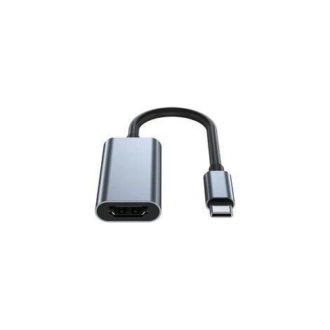 Adaptador USB 3.1 Tipo-C – Convertidor de vídeo Tipo-C a HDMI para PC, portátil, ordenador y teléfono móvil – (4K 60 Hz, gris) – Crezuo