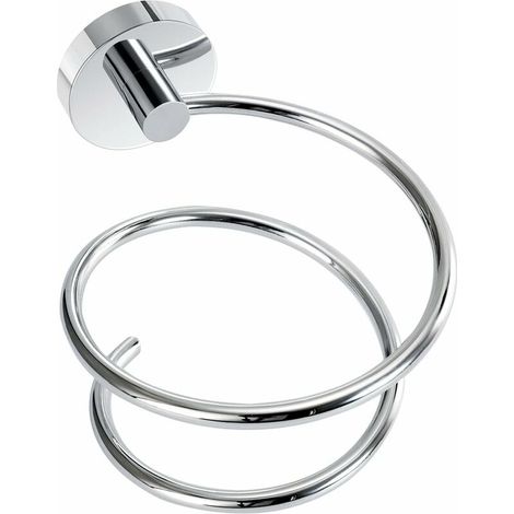 Support de sèche-Cheveux en Acier Inoxydable 304 Support de sèche-Cheveux Chrome pour Hôtel Salle de Bain Salon Barbershop (Support de sèche-Cheveux) (1/5)