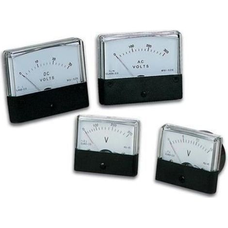 Voltmètre - 50 V DC - Classe 2.5 - Zéro Mécanique Réglable - Pour Tableaux De Distribution Et Électronique - 1 Pièce