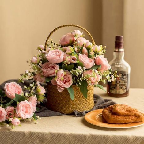 4 Bouquets Pivoine Fleurs Artificielles Fleurs Roses Pivoines en Soie Bouquets pour Mariage Parti Centres FLEUR-PLANTE ARTIFICIELLE (1/5)