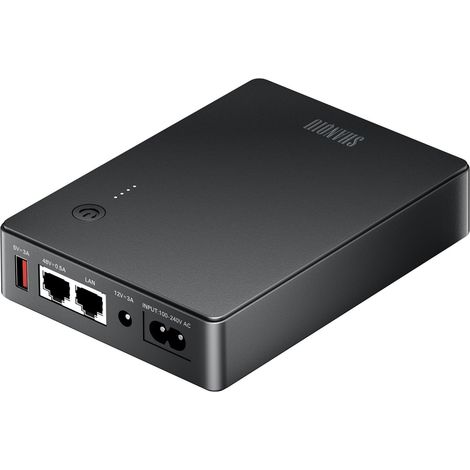 Mini onduleur avec Gigabit PoE pour WiFi, routeur, modem, caméra de surveillance, entrée CA, sortie 5 V, USB, 12 V CC, 48 V PoE (1/5)