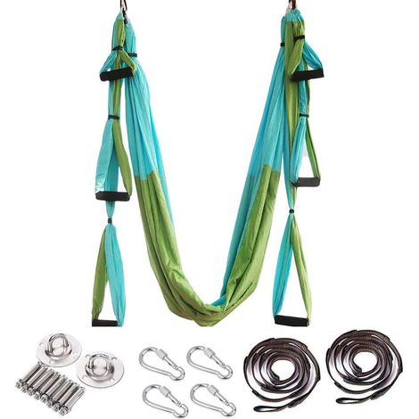 Yoga Aerien,Yoga Hamac Aerien,Fly Yoga Anti-gravité Durable Aerial Silks Équipements de Danse Aérienne Yoga Exercices d'inversion (1/5)