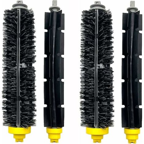4 Kits d'Accessoires de Brosse à Rouleau de Rechange Compatibles avec l'aspirateur iRobot Roomba 600 Series 605 606 615 616 620 621 625 630 631 650 653 655 660 670 671 676 680 (1/4)