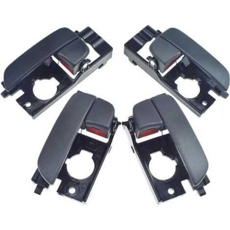Ensemble de 4 poignées de porte intérieures , avant et arrière, gauche et droite, compatibles avec Hyundai Accent 1.6L 2006-2011, références 82610-1E000, 82620-1E000, 83610-1E000 et 83620-1E000 (1/4)