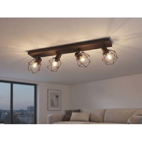 Industrial Deckenstrahler NARDA 4-flammig E14 in Rost-Optik, Breite 70cm (1/5)