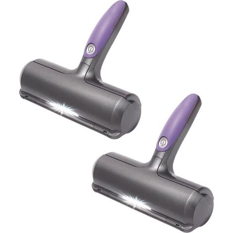 Cette brosse à vêtements en deux parties, résistante aux taches et dotée d'un système de micro-vibrations, peut être utilisée sur les canapés, les tapis et les sièges de voiture. Elle est écologique e (1/5)