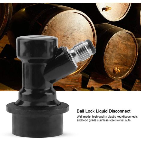 Kit di sgancio rapido con blocco a sfera – nero – liquido/gas – 1/4 MFL – fai da te