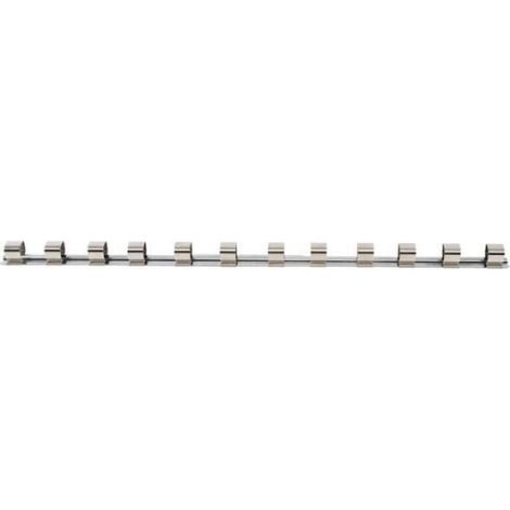 Rail Pour Douilles - Métal - 20 mm - Illet De Suspension - 12 Clips