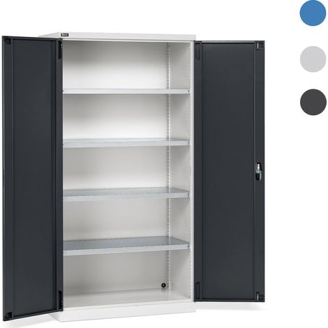 armadio in metallo fami "perfom" con 4 ripiani grigio chiaro 102,3x55,5x200 cm (1/3)