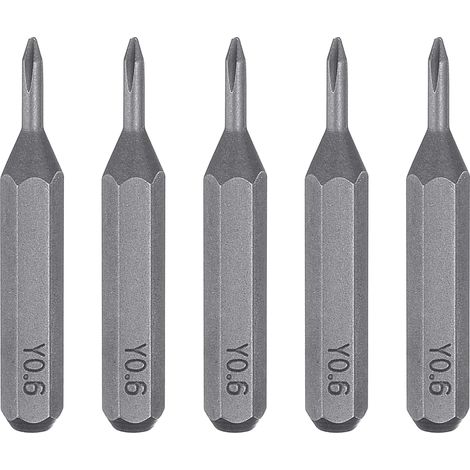 5pcs Y0.6 Embout de Tournevis Tri-Wing 5/32" Tige Hexagonale 28mm Longueur Acier S2 Magnétique Tête en Y à 3 Pans pour Tournevis Manuels Électriques Réparation de Précision (1/5)