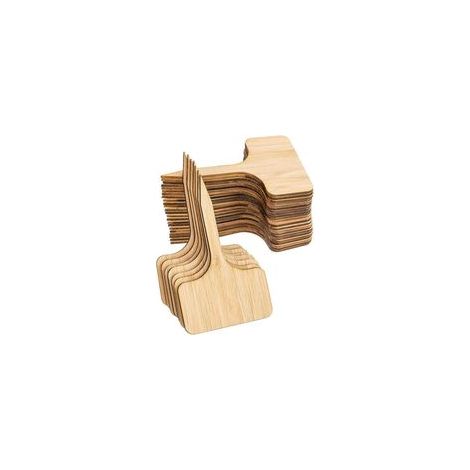 20PC Étiquettes de plantes de type T Bambou Étiquettes écologiques pour plantes en bois de type T Étiquette de plante en bambou pour l'extérieur Plantes d'intérieur Graines Herbes en pot Fleurs Légume (1/5)